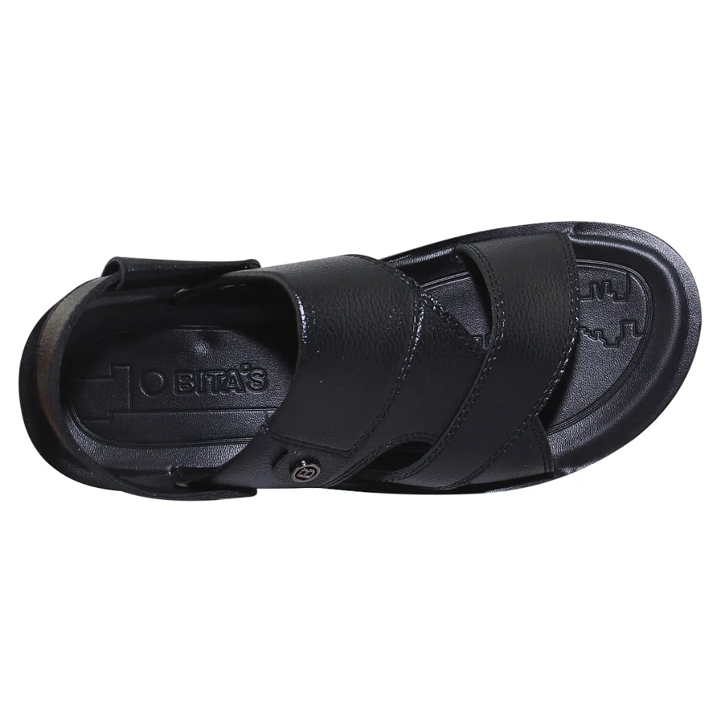 Ảnh Sandal đế bằng nam Bita's SUM.126 (Đen + Nâu + Vàng bò) 2