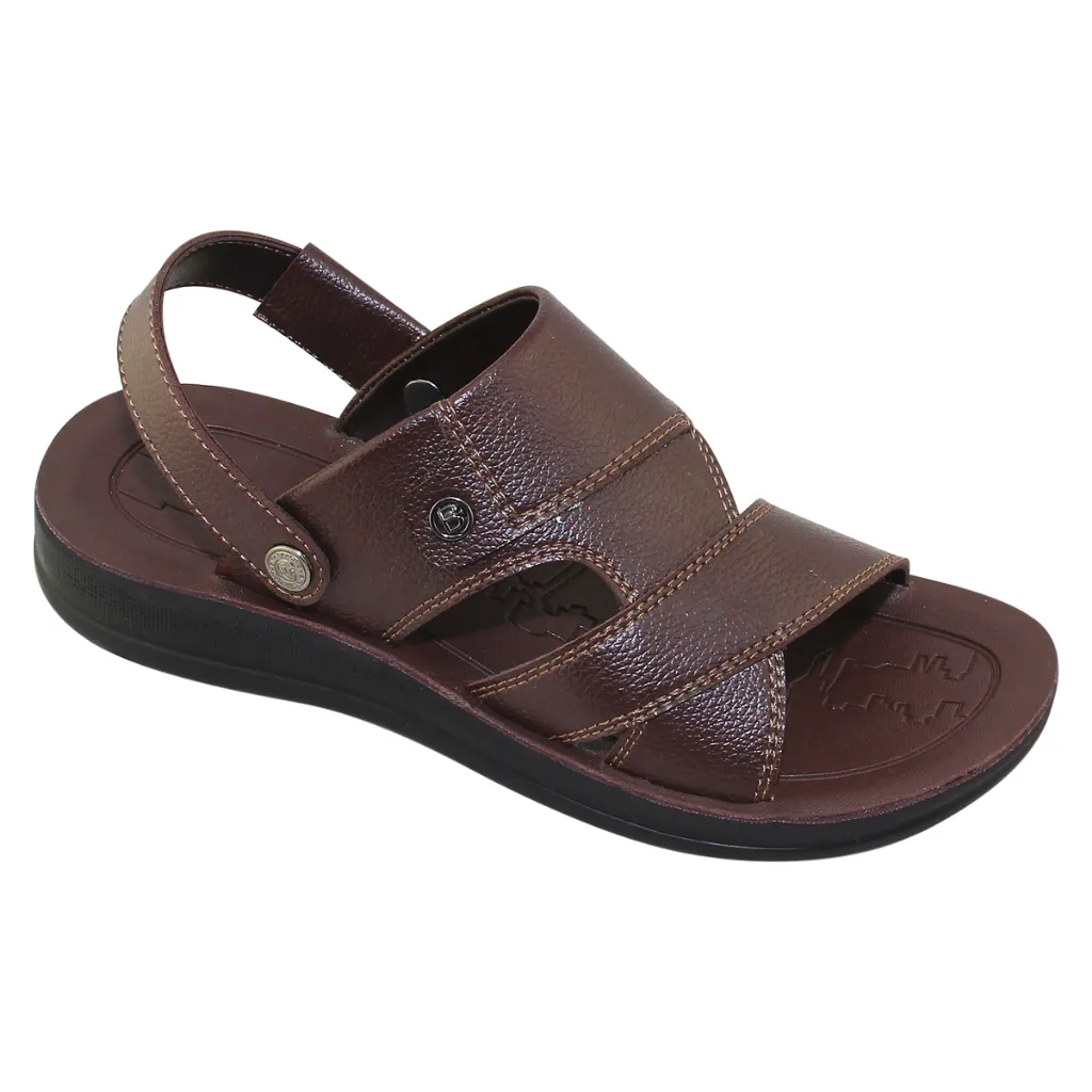 Ảnh Sandal đế bằng nam Bita's SUM.126 (Đen + Nâu + Vàng bò) 3