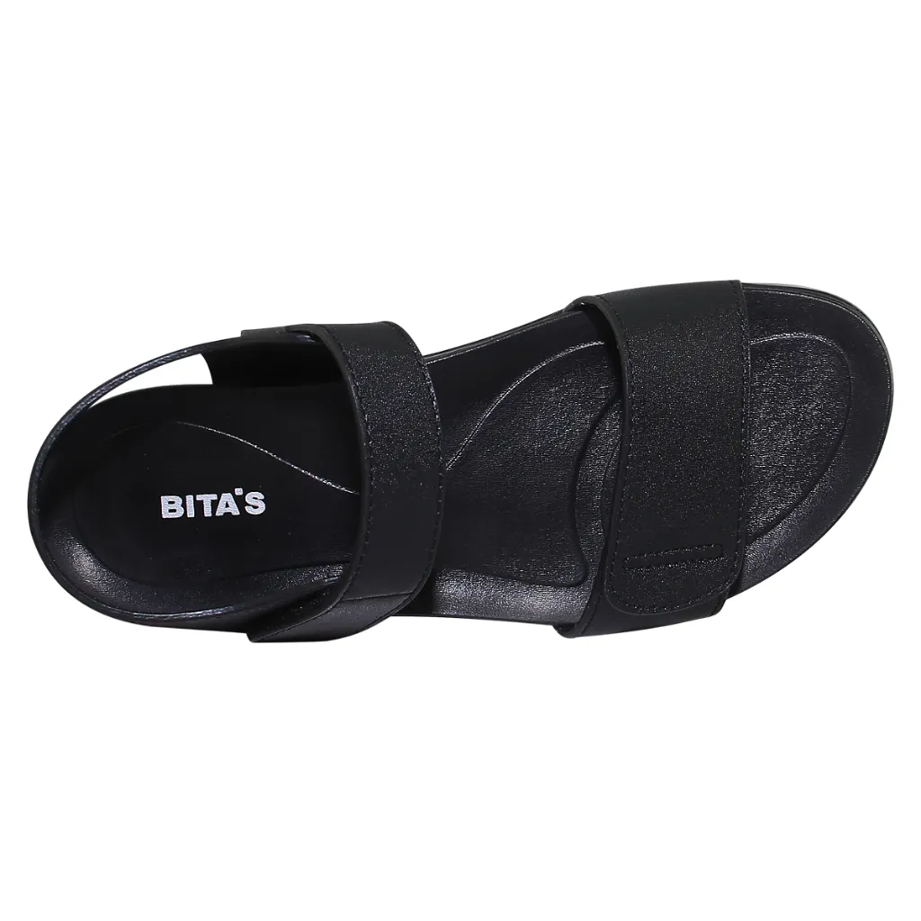 Ảnh Sandal đế bằng nữ Bita's SHANA.01 (Đen + Trắng + Vàng bò + Vàng) 2