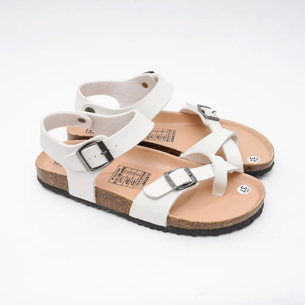 Ảnh Sandal Đế Trấu Unisex Nam NữBIOLINE Official Quai Da Pu Đan Chéo Xỏ Ngón - PUK14 4