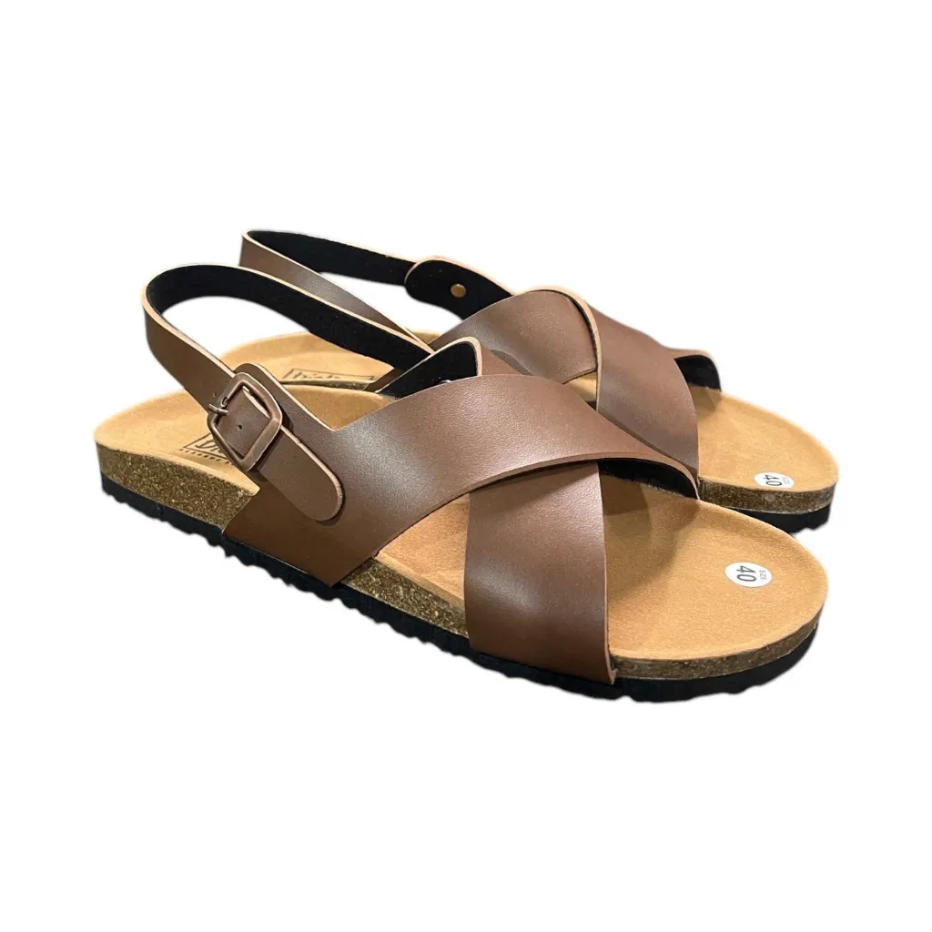 Ảnh Sandal học sinh Birken Đế Trấu BIOLINE Unisex Nam nữ đi học Quai Chữ X - PU11 1