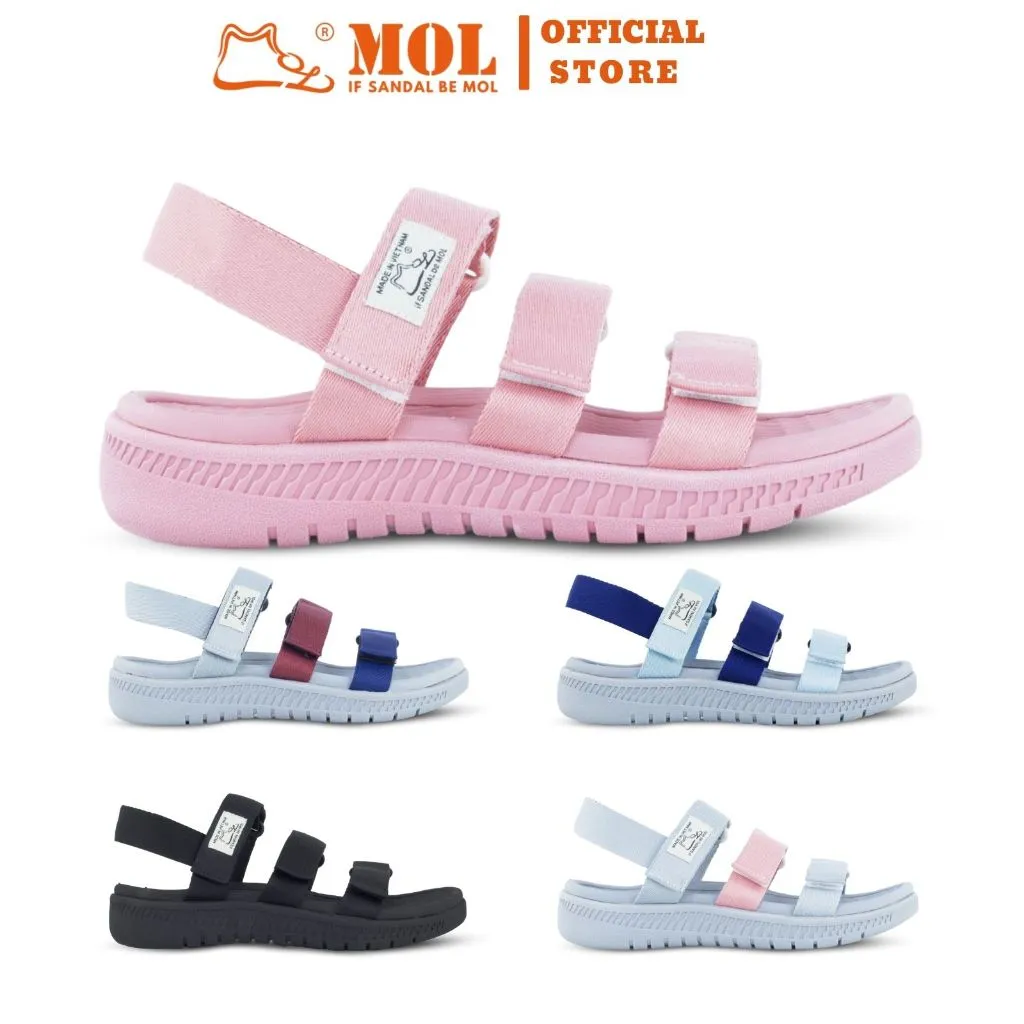 Ảnh Sandal MOL Zenstep nam nữ unisex MS4P2 3 quai ngang ( Form nhỏ, khách lưu ý lấy tăng 1 size) 1