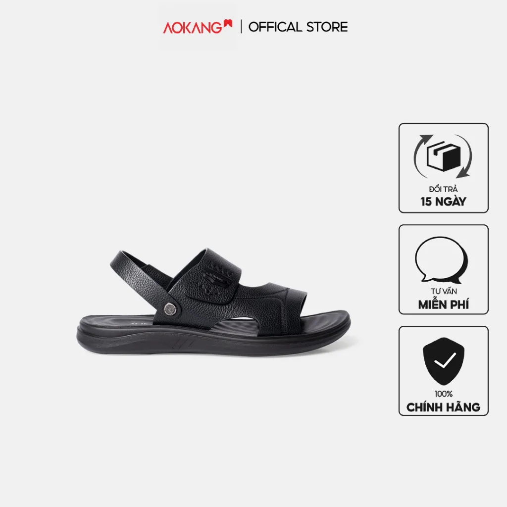 Ảnh Sandal Nam Da Bò Aokang 1241721021 1