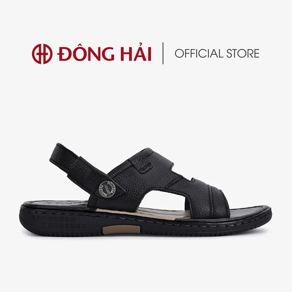 Ảnh Sandal nam da bò Đông Hải quai ngang bản to nam tính dễ phối trang phục - S1131 2