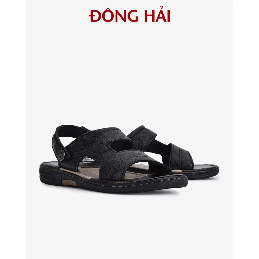 Ảnh Sandal nam da bò Đông Hải quai ngang bản to nam tính dễ phối trang phục - S1131 4