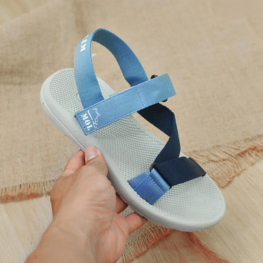 Ảnh Sandal nam nữ unisex MOL quai chữ Z MS1166XD màu xanh 3