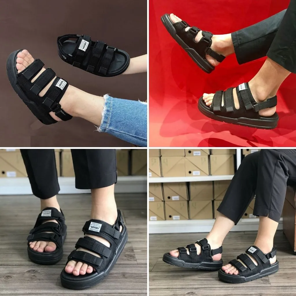 Ảnh Sandal nam nữ unisex Vento 3 quai ngang NV1001B2 có big size 44 45 | Vento  Capella NV1001 SD1001 2