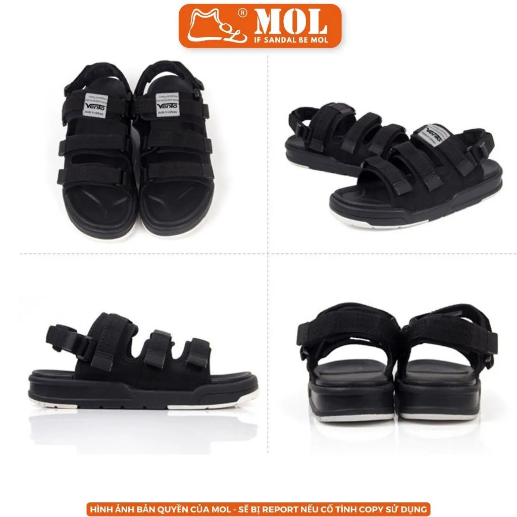 Ảnh Sandal nam nữ unisex Vento 3 quai ngang NV1001B2 có big size 44 45 | Vento  Capella NV1001 SD1001 4