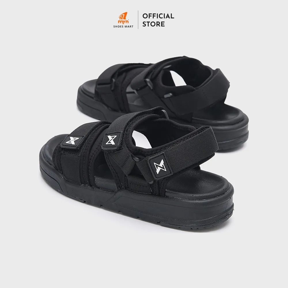 Ảnh Sandal nam nữ ZX 2125 All Black 2 quai bản to có lót quai, đế 3,5cm Phylon 3 lớp chất liệu EVA cao cấp 2