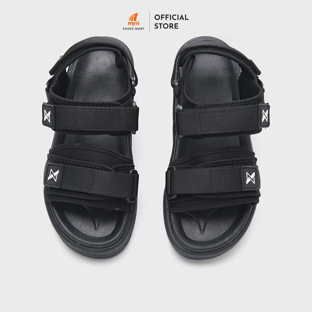 Ảnh Sandal nam nữ ZX 2125 All Black 2 quai bản to có lót quai, đế 3,5cm Phylon 3 lớp chất liệu EVA cao cấp 3