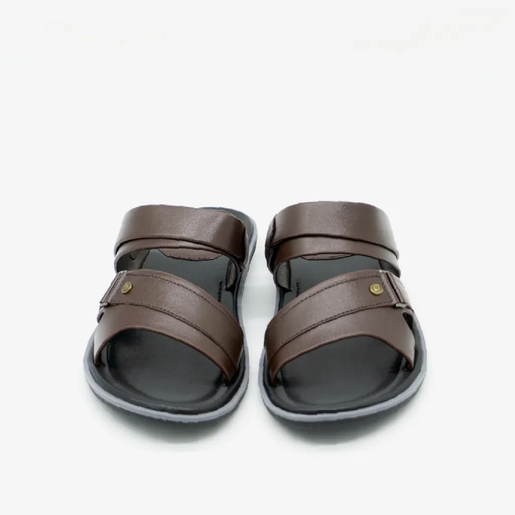 Ảnh Sandal nam Pierre Cardin Pháp da bò thật quai chéo, quai hậu không tăng giảm, đế cao su 156 - Hàng chính hãng 2