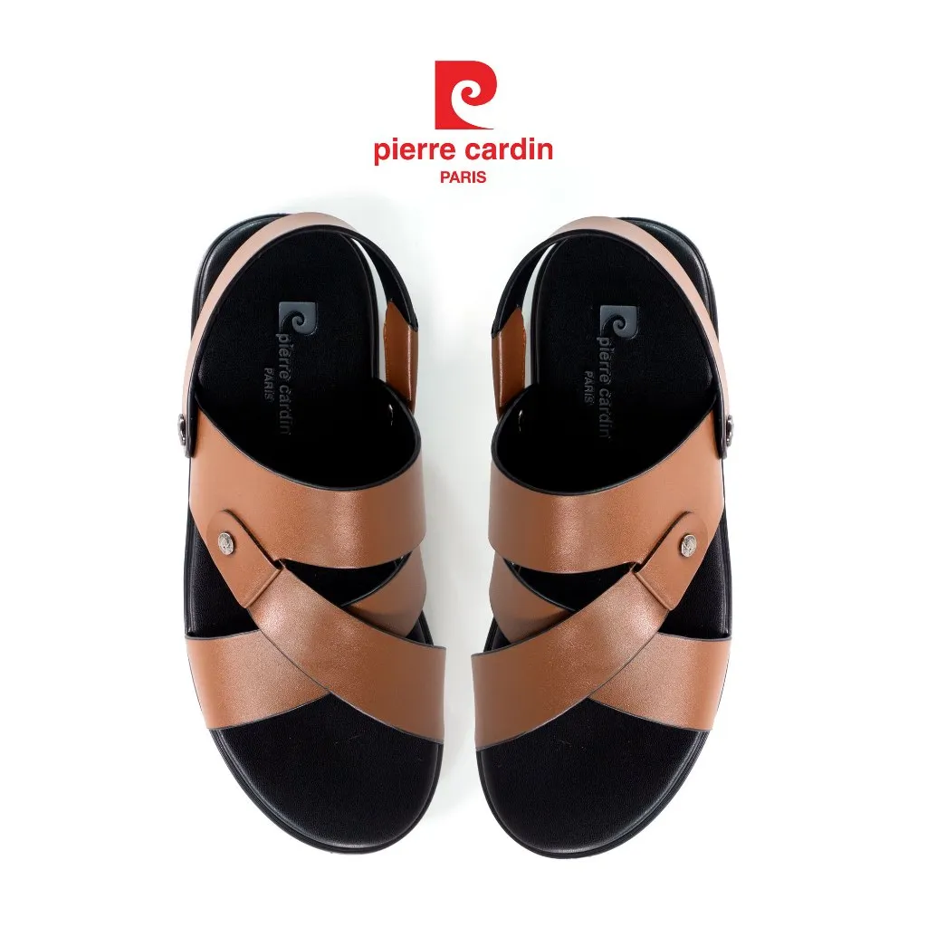 Ảnh Sandal nam Pierre Cardin Pháp thiết kế quai chéo không gây đau chân, đế cao su 162 - Hàng chính hãng 1