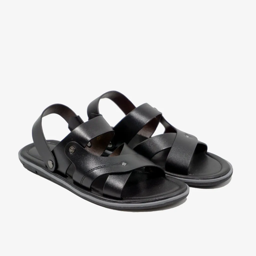 Ảnh Sandal nam Pierre Cardin Pháp da bò thật cao cấp, đế cao su, quai chéo thời trang 157 - hàng chính hãng 1