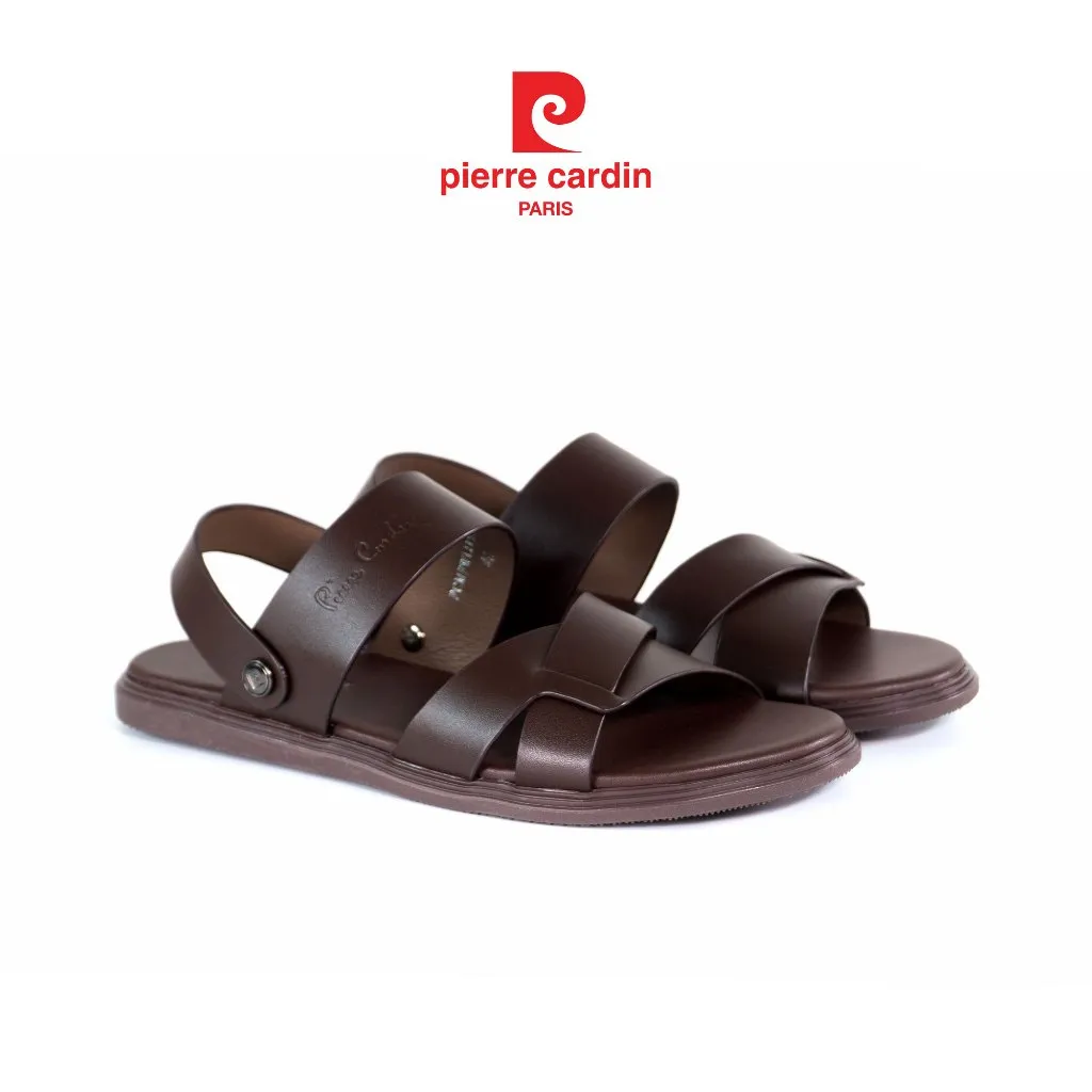 Ảnh Sandal nam Pierre Cardin thiết kế quai chéo, có quai hậu, chất liệu da cao cấp, đế cao su - 159 2
