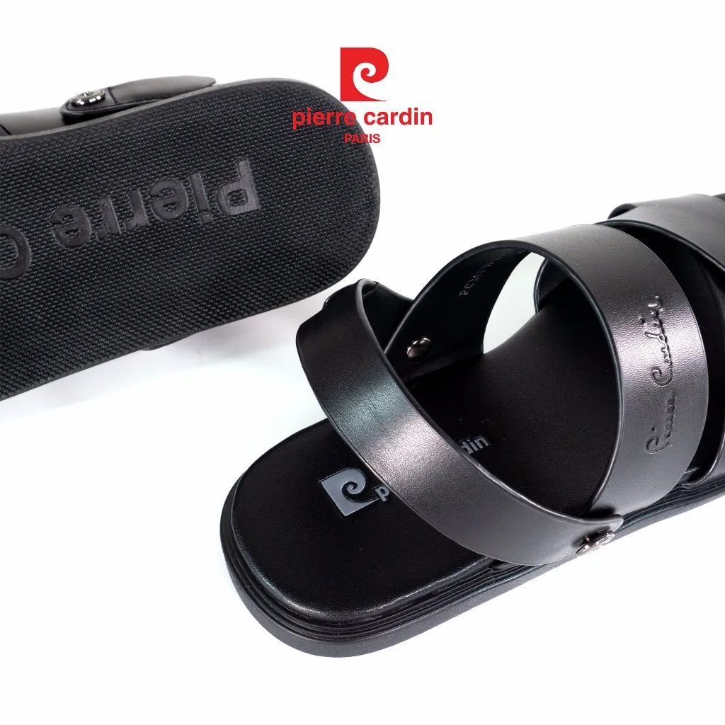Ảnh Sandal nam Pierre Cardin thiết kế quai chéo, có quai hậu, chất liệu da cao cấp, đế cao su - 159 4