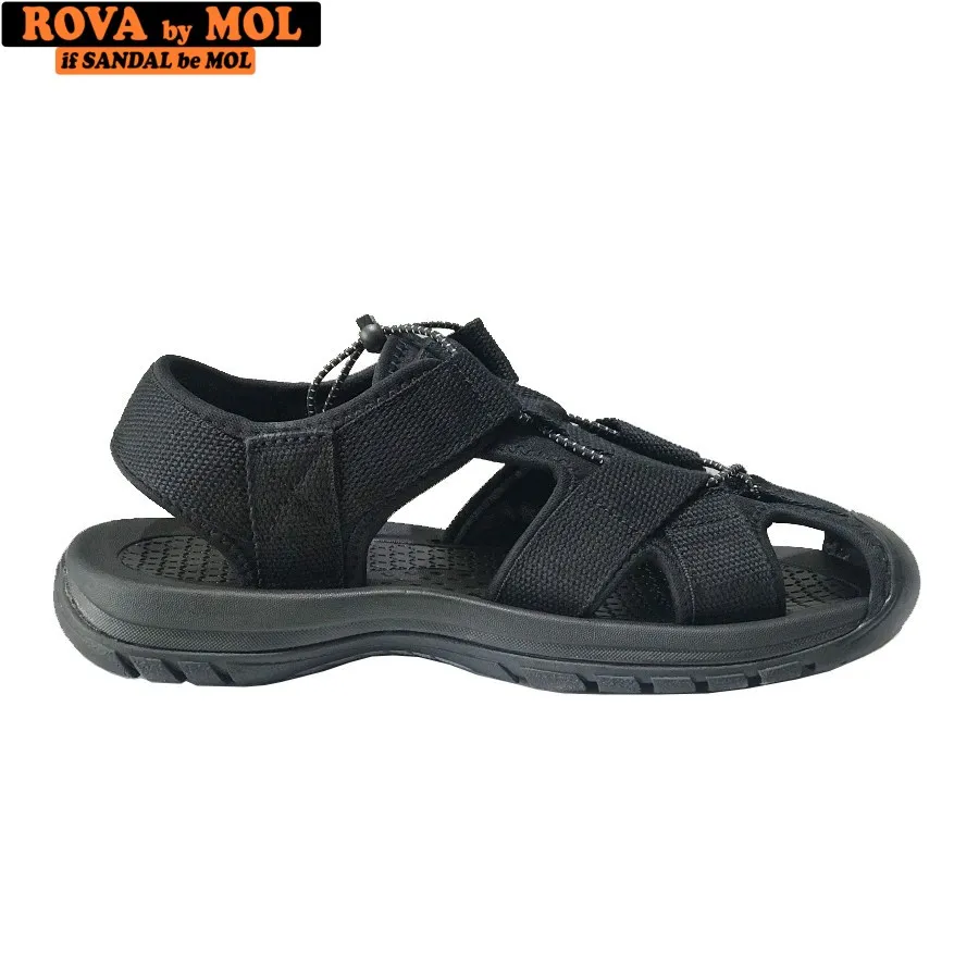 Ảnh Sandal nam Rova bít mũi RV626B màu đen có big size 44 45 | Rova RV626 2