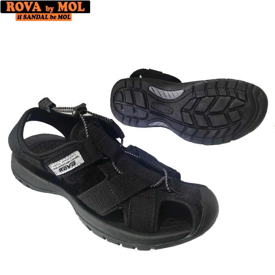 Ảnh Sandal nam Rova bít mũi RV626B màu đen có big size 44 45 | Rova RV626 4
