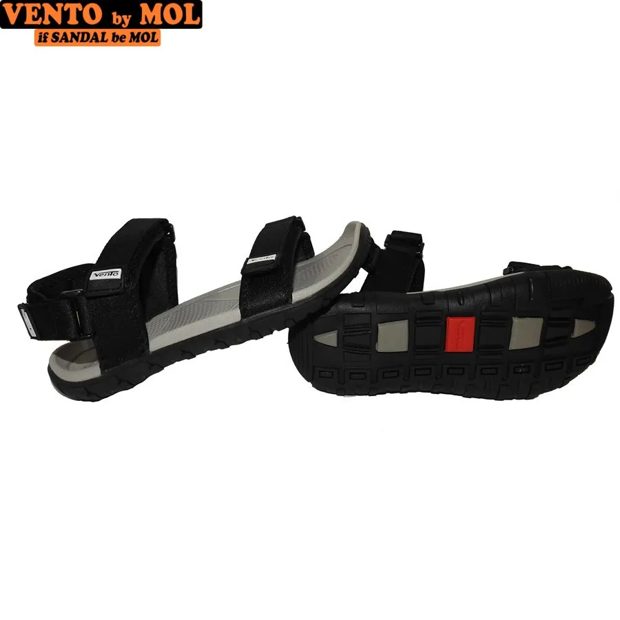 Ảnh Sandal nam Vento 2 quai ngang NV8302B màu đen có big size 44 45 | Vento  NV8302 SD8302 4