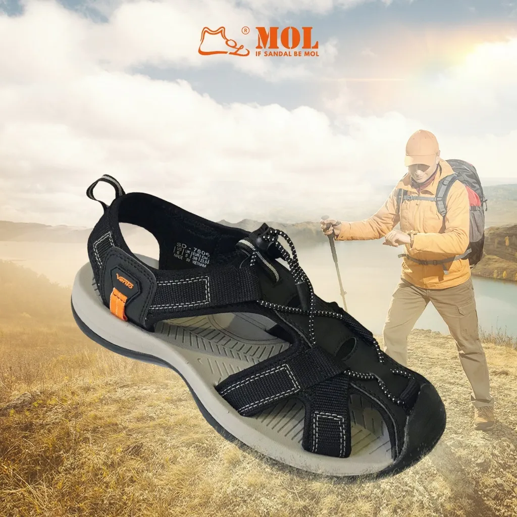 Ảnh Sandal nam Vento bít mũi NV7606G màu xám có big size 44 45 | Vento  NV7606 SD7606 2