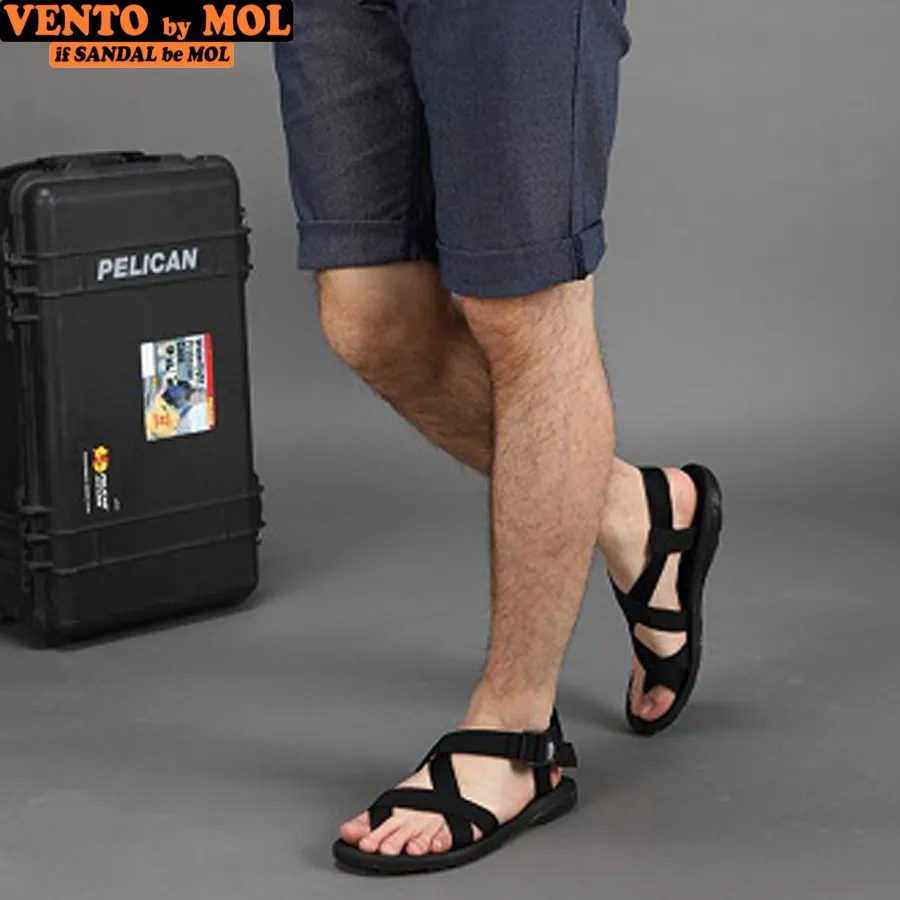 Ảnh Sandal nam Vento quai chéo NV65B màu đen | Vento  NV65 SD65 3
