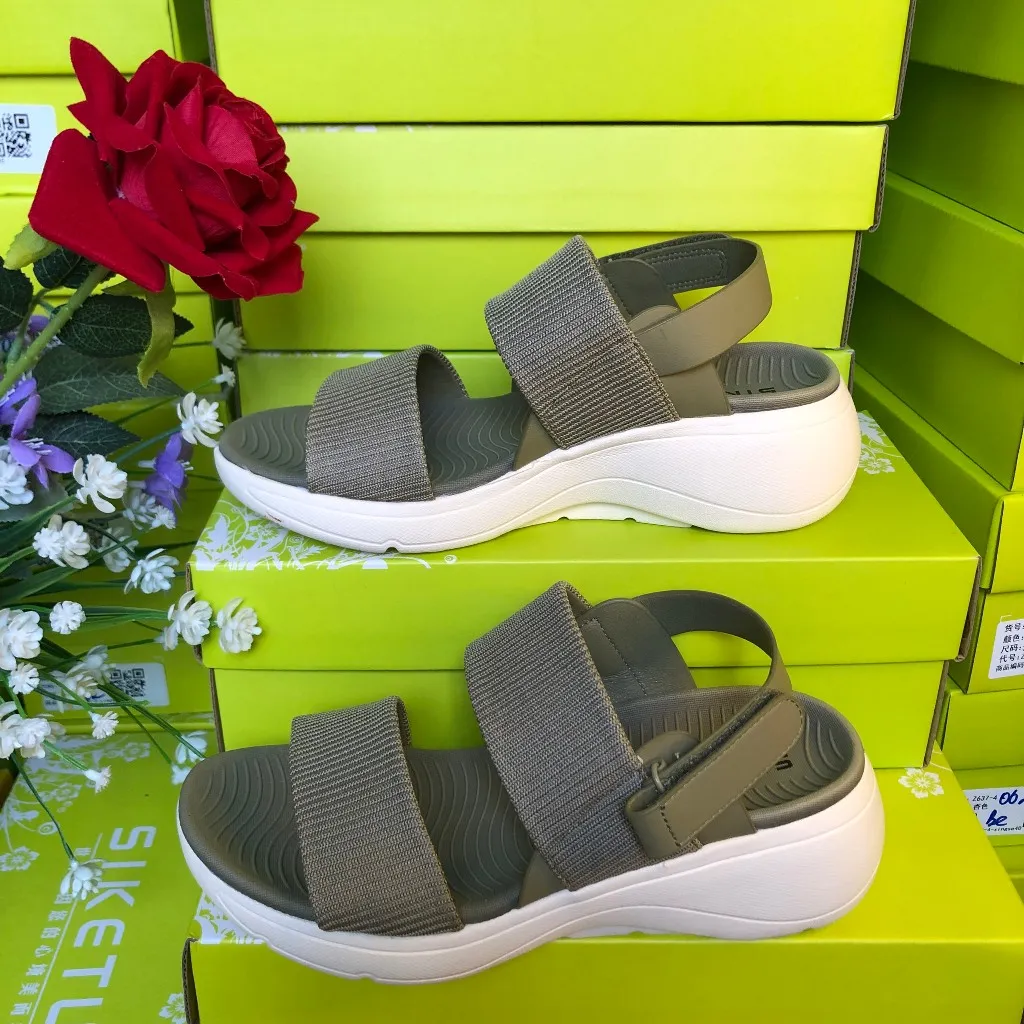Ảnh Sandal Nữ Siketu Đế Bằng Cao 5 Cm Phong Cách Thể Thao Siêu Nhẹ Thoải Mái  Phù Hợp Đi Học Đi Làm Đi Chơi 3