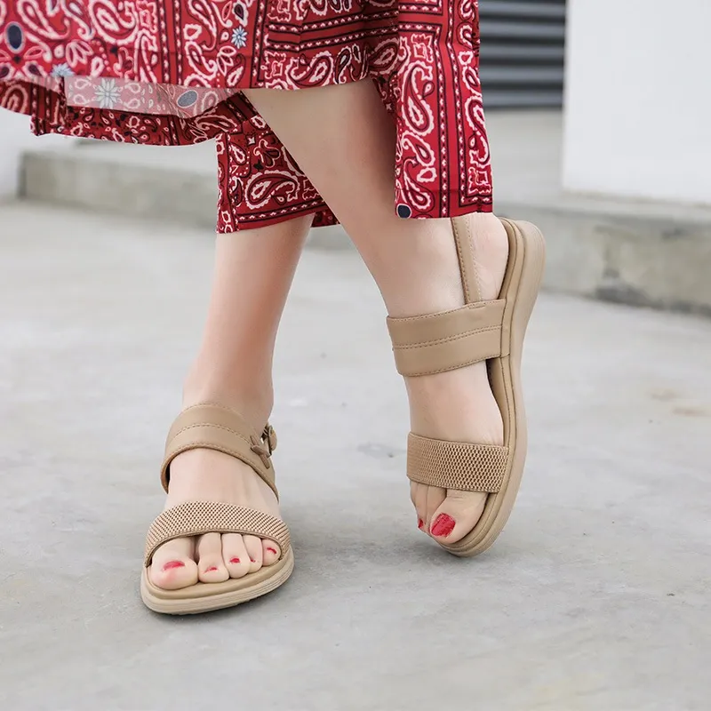 Ảnh Sandal Nữ SIKETU, Xăng Đan Đế Bằng Êm Nhẹ Sang Trọng Phù Hợp Đi Làm Đi Chơi Phong Cách Âu Mỹ (020) 2