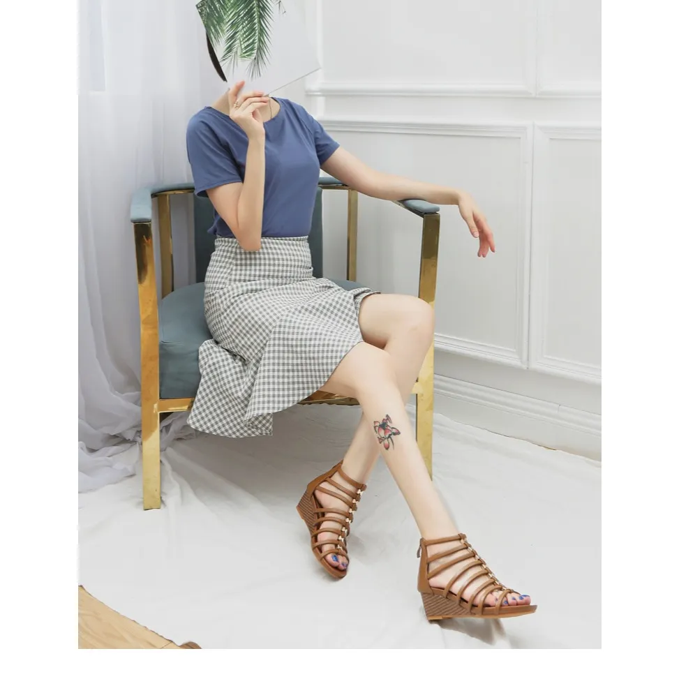 Ảnh Sandal Nữ XIANGLV Đế Xuồng 5Cm Cao Có Quai Mảnh Trẻ Trung Năng Động Phù Hợp Đi Học Đi Chơi Đi Làm 3