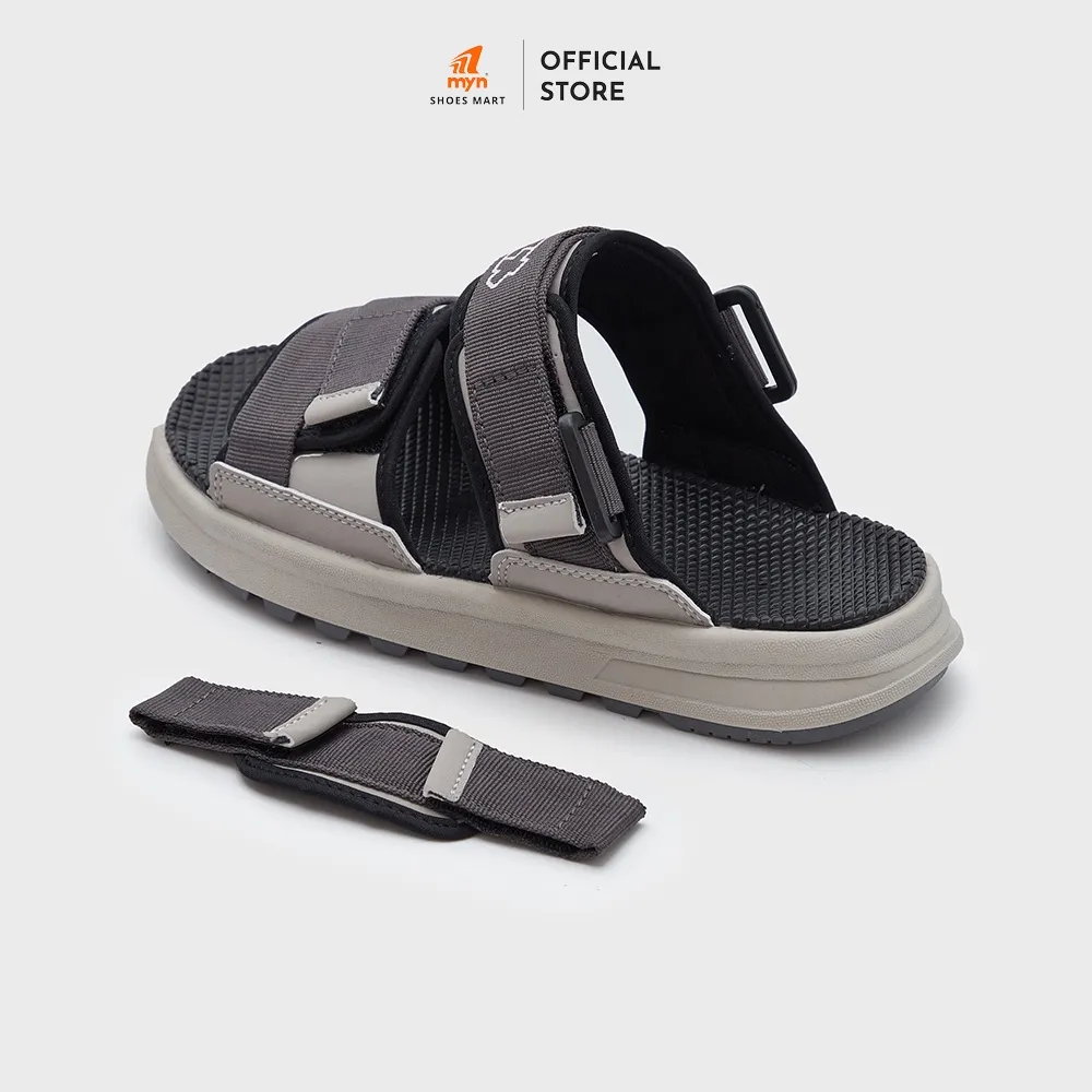 Ảnh Sandal Unisex ZX 2822 All Grey nam nữ đế EVA Phylon 2 quai bản to phối chéo có đệm chống trơn 4