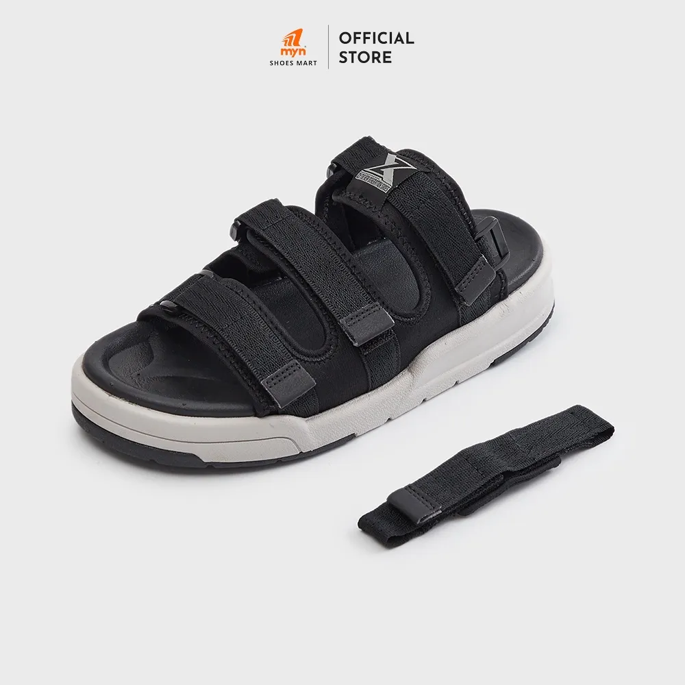 Ảnh Sandal ZX Nam Nữ 3121 Black Grey 3 quai có đệm gót tháo được quai hậu, đế công nghệ Phylon mới 2