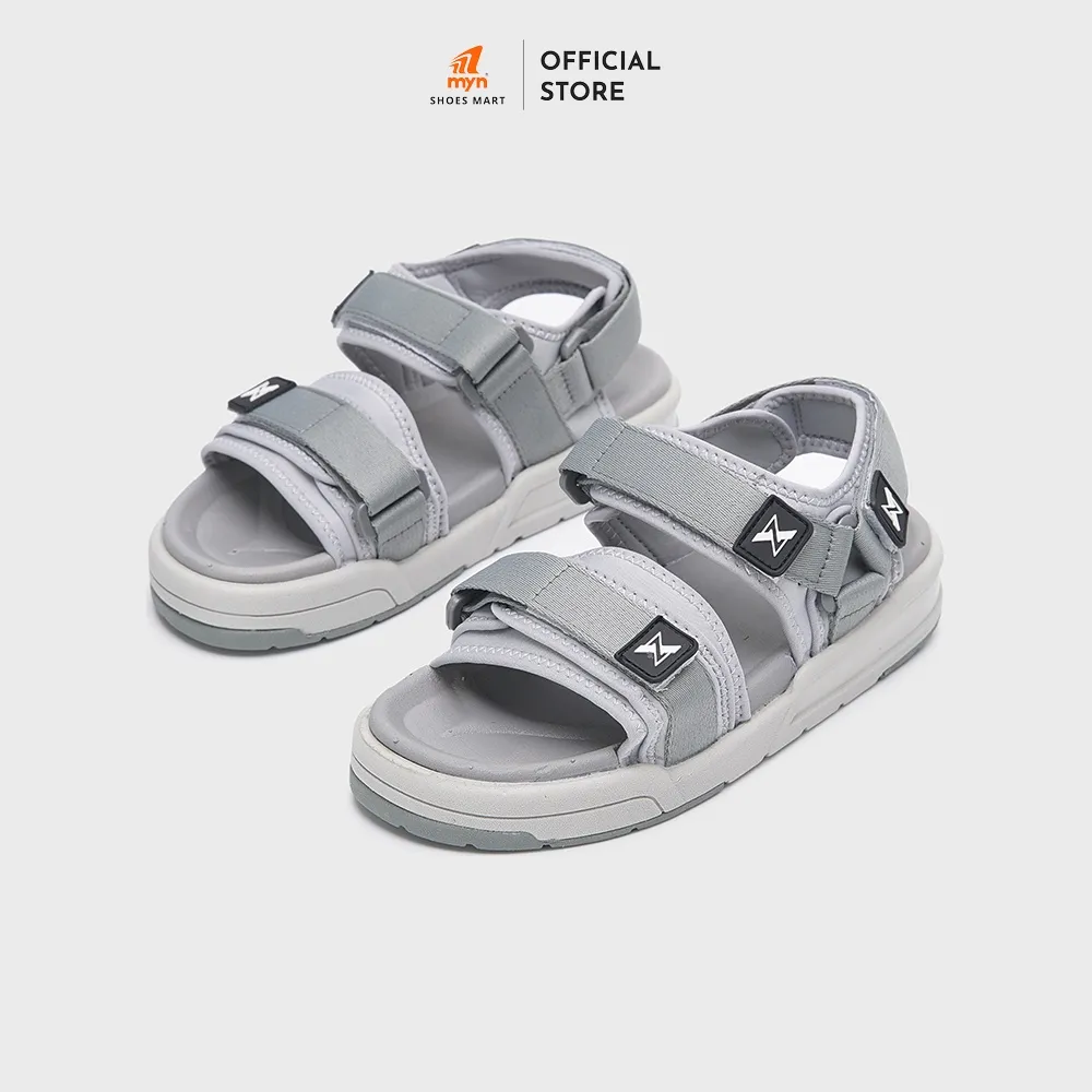 Ảnh Sandal ZX Unisex Meta 2125 All Grey 2 quai bản to có đệm đế EVA 3.5cm 3 lớp chống trơn chống xẹp 1