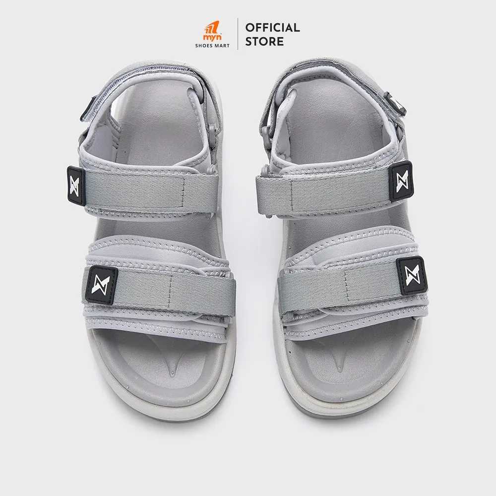 Ảnh Sandal ZX Unisex Meta 2125 All Grey 2 quai bản to có đệm đế EVA 3.5cm 3 lớp chống trơn chống xẹp 3