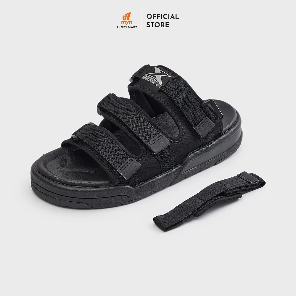 Ảnh Sandal ZX xăng đan 3 quai ZX 3121 All Black Đế EVA Phylon có thể tháo quai hậu 3