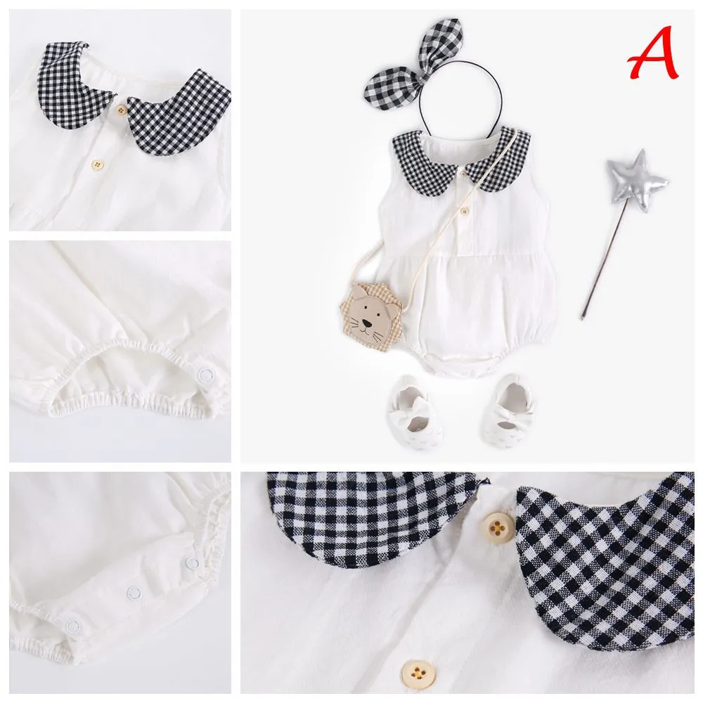 Ảnh Sanlutoz Áo Liền Quần cotton Hoa Mùa Hè Cho Bé Gái 2