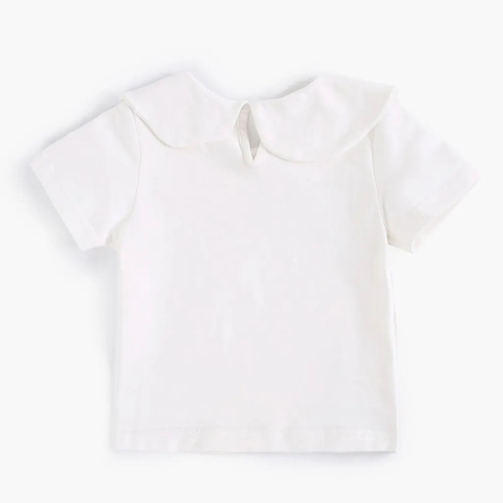 Ảnh Sanlutoz Áo tay ngắn bằng cotton phong cách công chúa cho bé gái 2