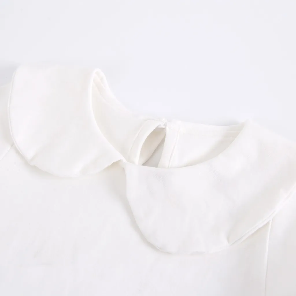 Ảnh Sanlutoz Áo tay ngắn bằng cotton phong cách công chúa cho bé gái 3