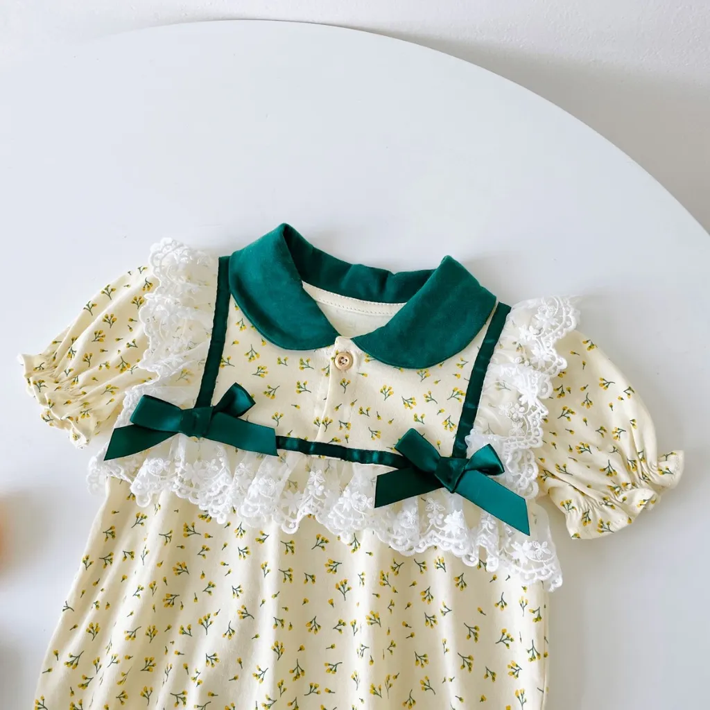 Ảnh Sanlutoz Ngọt Ngào Hoa Mùa Hè Bé Gái Body Cotton Thời Trang Trẻ Sơ Sinh Quần Áo Bé Gái 3