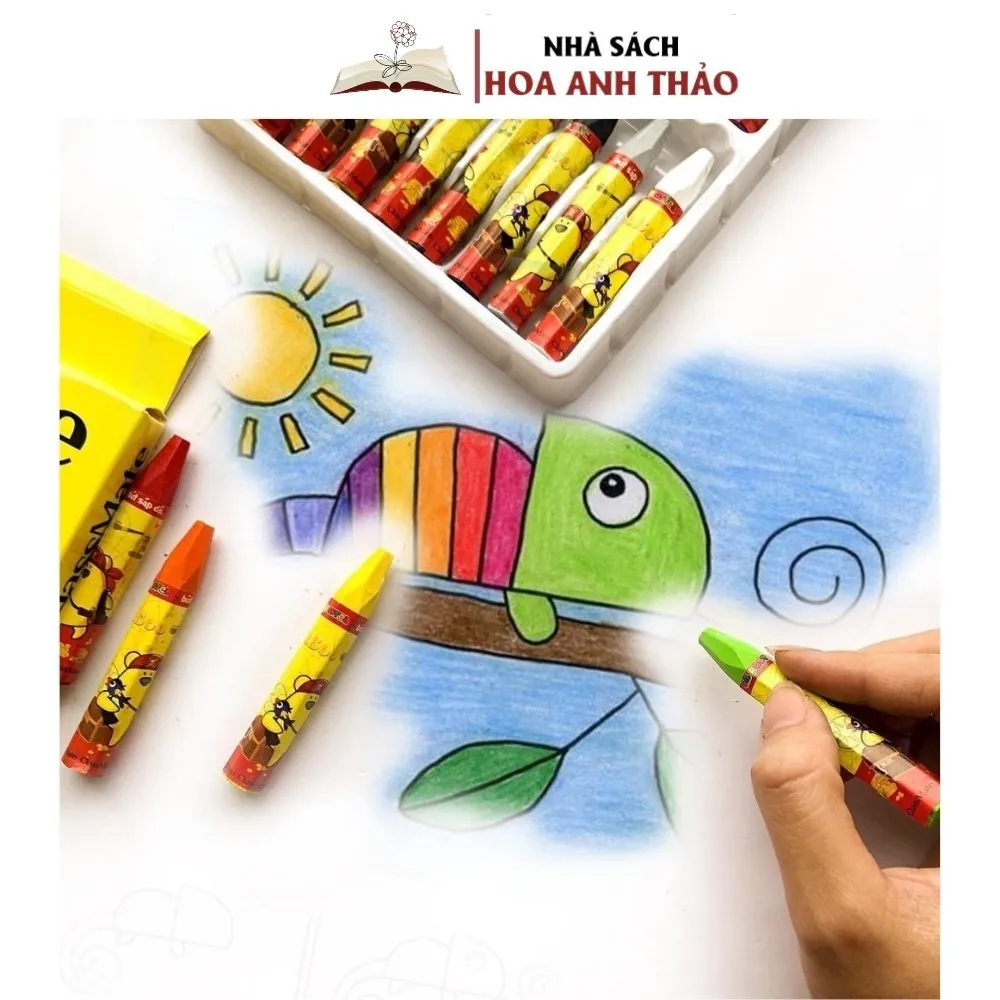 Ảnh Sáp Màu Classmate Màu Sắc Tươi Sáng Có 12/18/24 Màu, Màu Mịn, Bám Giấy Tốt Cho Bé Tập Tô 3
