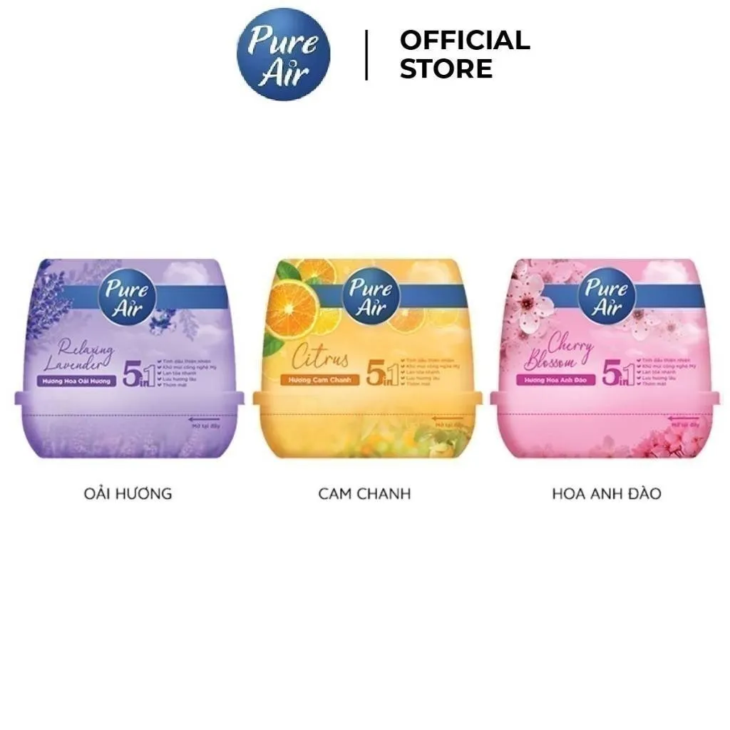 Ảnh Sáp thơm khử mùi Pure Air hương lavender/cam chanh/hoa anh đào 180g 1