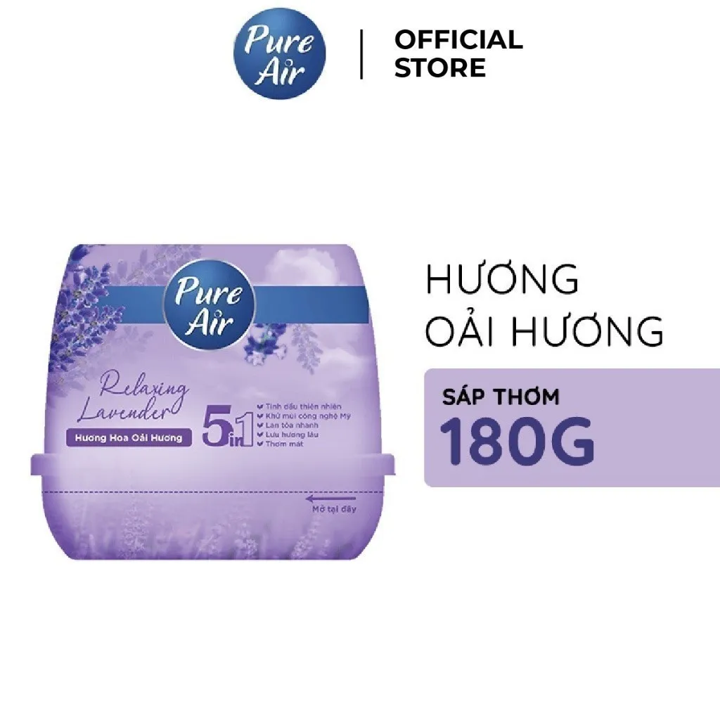 Ảnh Sáp thơm khử mùi Pure Air hương lavender/cam chanh/hoa anh đào 180g 2