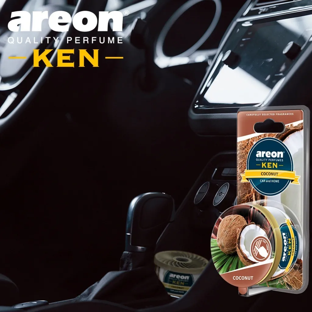 Ảnh Sáp thơm ô tô hương dừa – Areon Ken Coconut, nhập khẩu Bulgaria 2