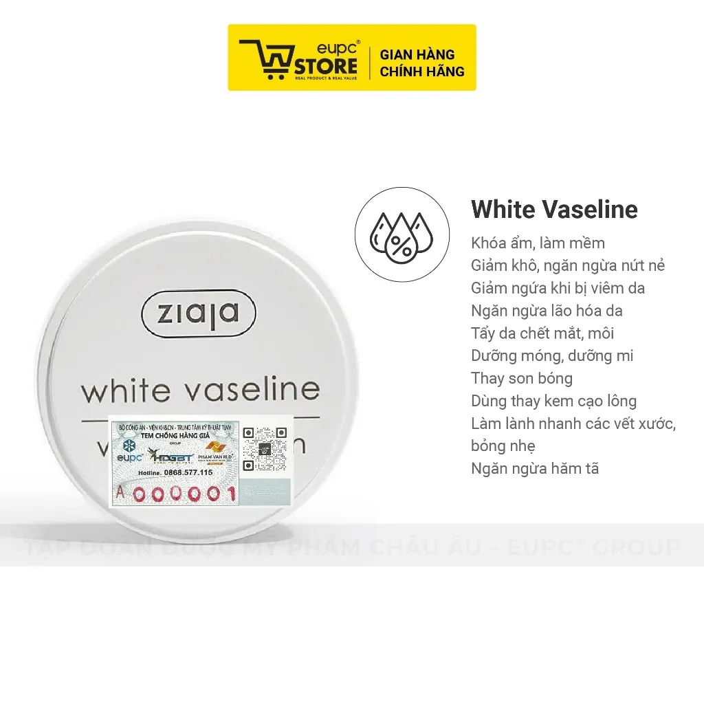 Ảnh Sáp Vaseline Bảo Vệ Giữ Ẩm Ziaja 30ml Đặc Tính Bôi Trơn Và Bảo Vệ, Khóa Ẩm Tốt Đa Công Dụng EUPC STORE 2