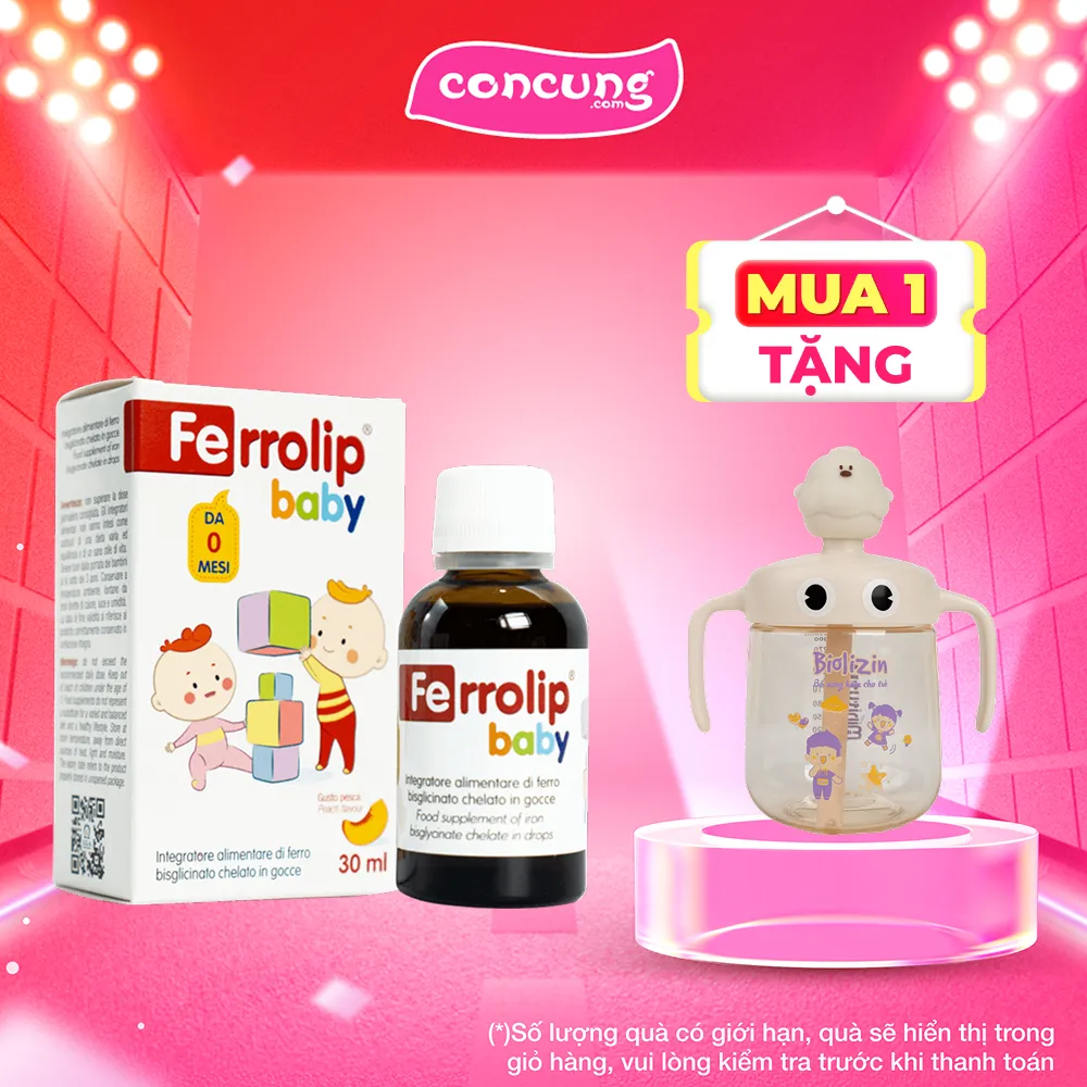 Ảnh Sắt Hữu Cơ cho bé Ferrolip baby (30ml) 1