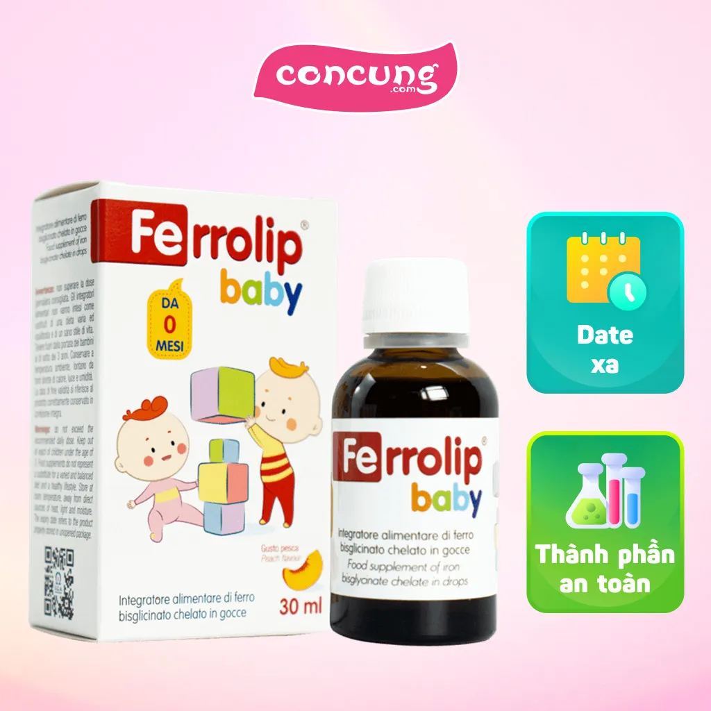 Ảnh Sắt Hữu Cơ cho bé Ferrolip baby (30ml) 2
