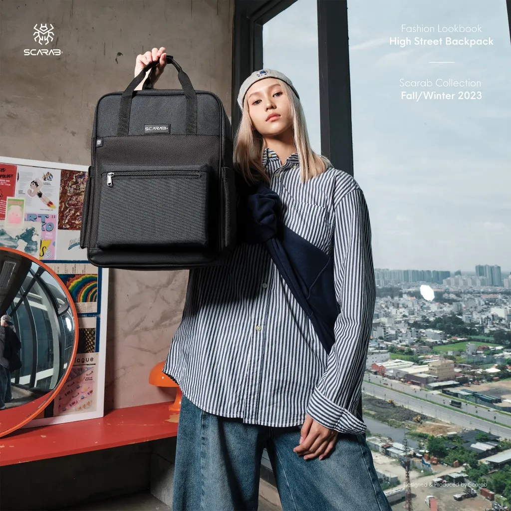Ảnh Scarab High Street Backpack Unisex - Balo Đi Học Đi Làm Nam Nữ, Ba lô Chống Sốc Đựng Vừa Lap 16inch 4