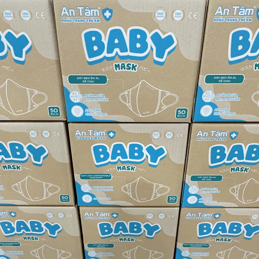 Ảnh Set 100 cái - Khẩu trang Baby Mask Bé sơ sinh An Tâm cho trẻ từ 0 - 3 tuổi 3
