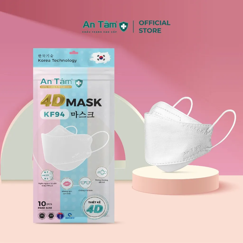 Ảnh Set 100 cái - Khẩu trang y tế 4D KF94 Hàn Quốc Chính Hãng AN TÂM 2