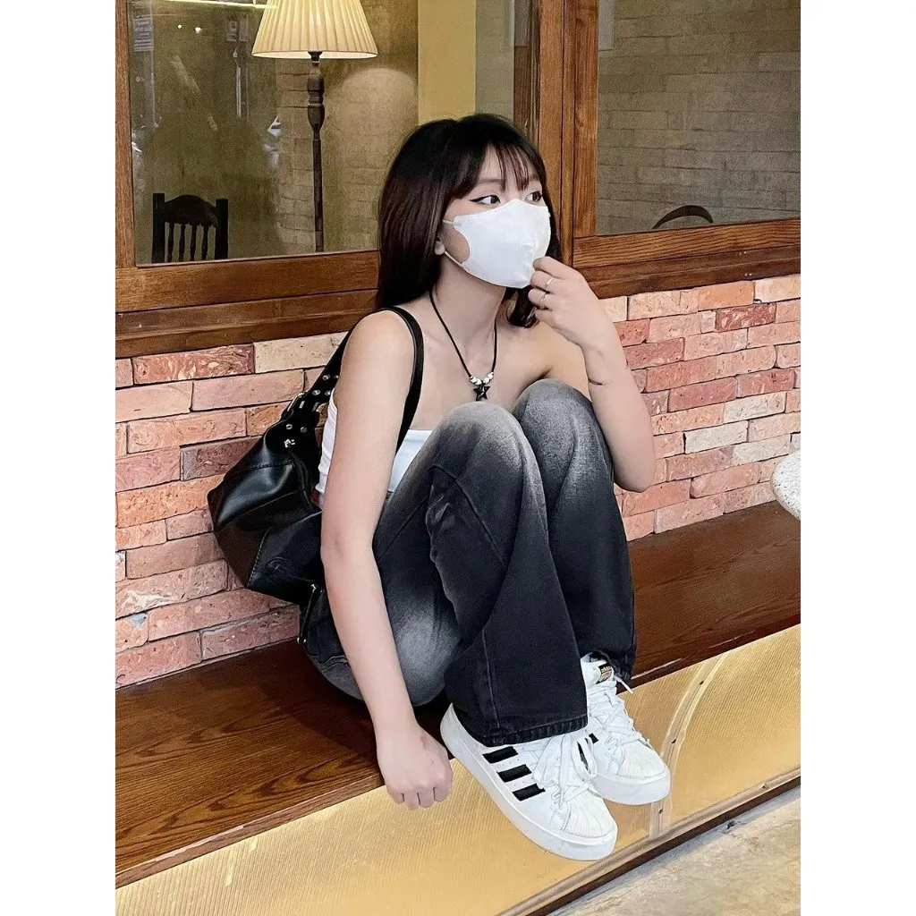 Ảnh Set 100 cái Khẩu trang y tế 9D giúp mũi trông cao hơn, quai thun đeo màu sắc đa dạng - chính hãng An Tâm 3