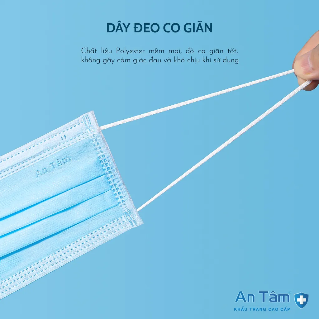 Ảnh Set 150 cái khẩu trang y tế 4 lớp Vải Không Dệt cao cấp - Chính Hãng AN TÂM 3