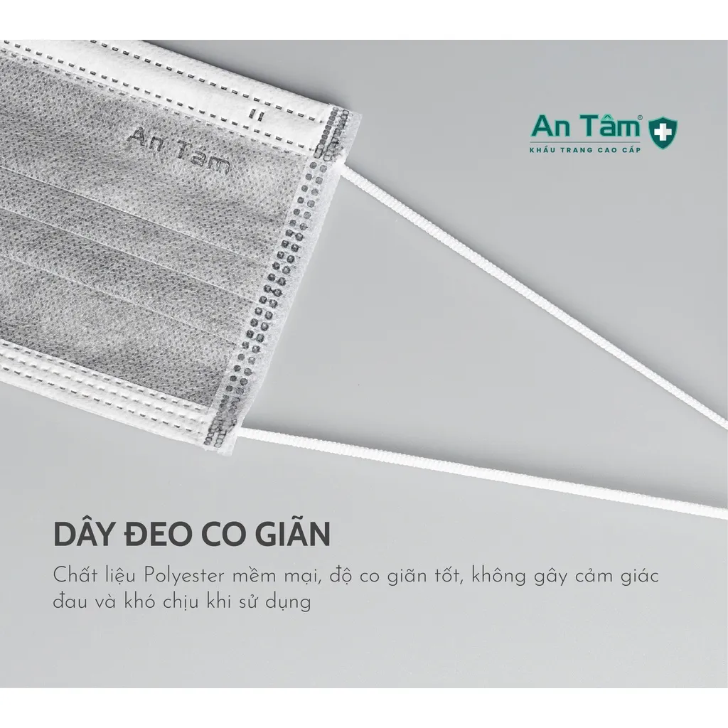 Ảnh Set 150 cái khẩu trang y tế 4 lớp Giấy kháng khuẩn Chính Hãng AN TÂM 3