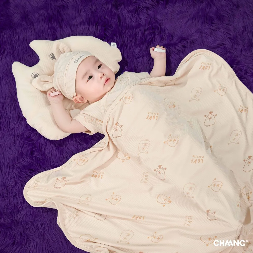 Ảnh Set 2 chiếc mũ thóp tai thú Monster cho bé sơ sinh chất liệu tăm lạnh 1